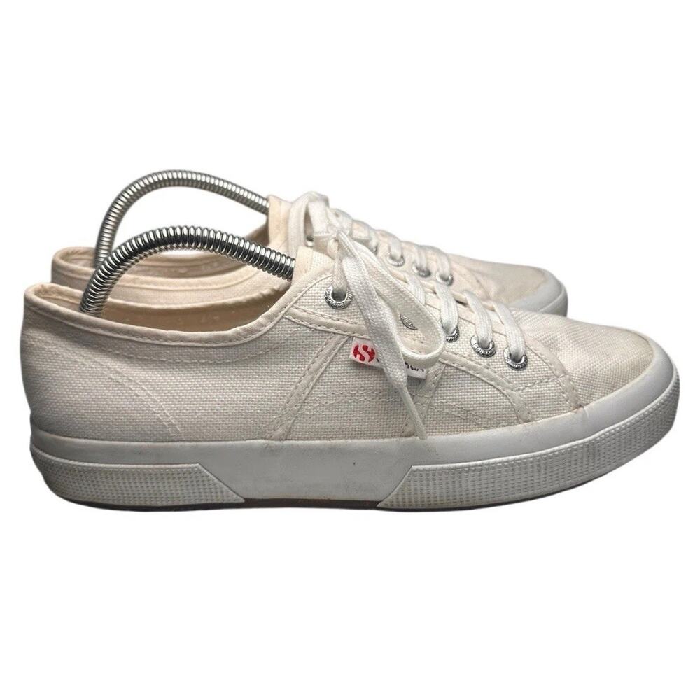 Superga 2750 Cotu Classic White Canvas Sneakers Unisex Women’s 9.5 - Picture 10 of 16